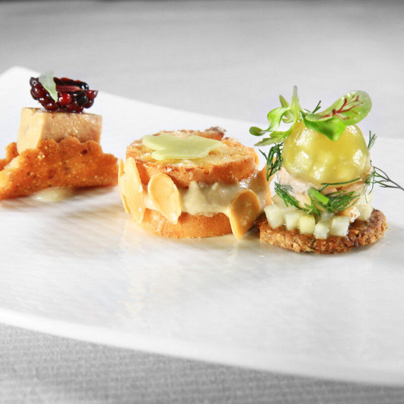 Les recettes des amuse-bouches fait par Benjamin Mathiou lors du 15ème Trophée Masse